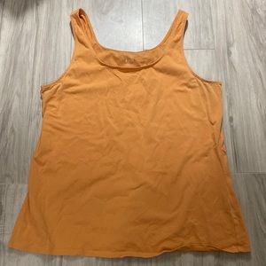 Orange wide strap tank